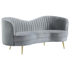 Sophia Grey Loveseat - furniture place usa
