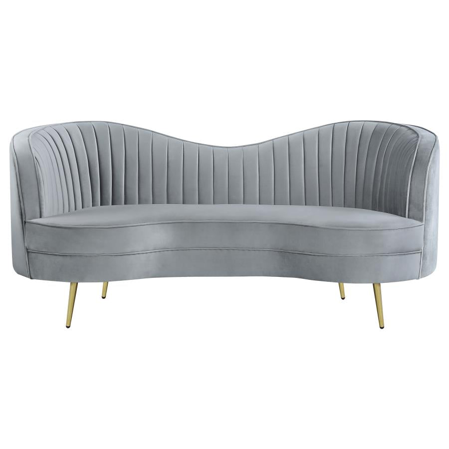 Sophia Grey Loveseat - furniture place usa