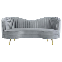 Sophia Grey Loveseat - furniture place usa