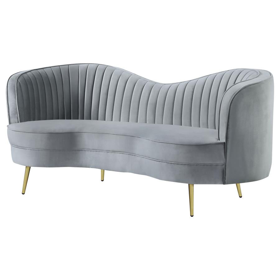Sophia Grey Loveseat - furniture place usa