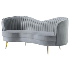 Sophia Grey Loveseat - furniture place usa