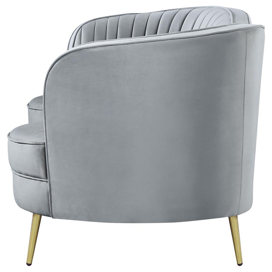 Sophia Grey Loveseat - furniture place usa