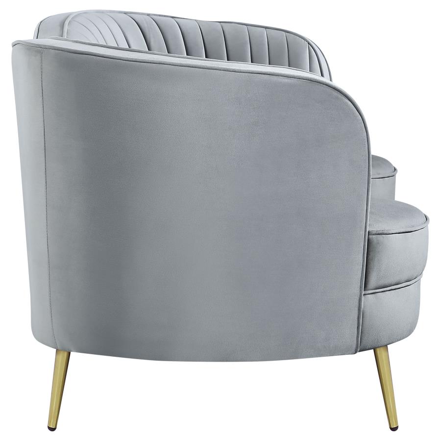 Sophia Grey Loveseat - furniture place usa