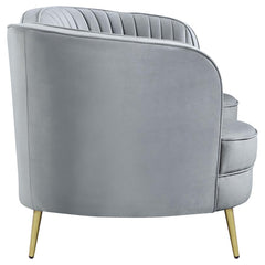Sophia Grey Loveseat - furniture place usa
