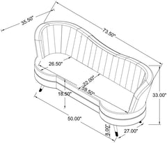 Sophia Grey Loveseat - furniture place usa