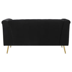 Holly Black Loveseat - furniture place usa