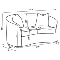 Rainn White Loveseat - furniture place usa