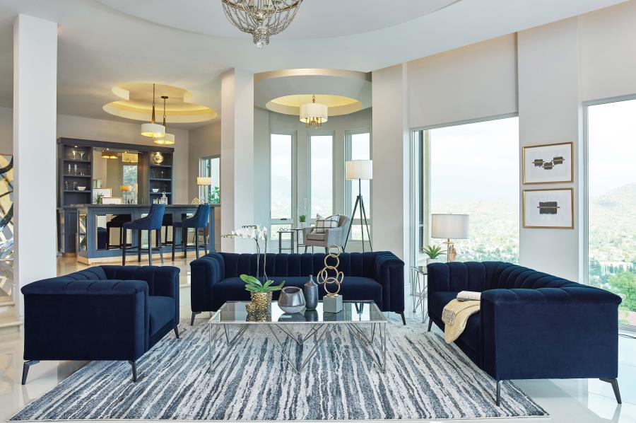 Chalet Blue Loveseat - furniture place usa