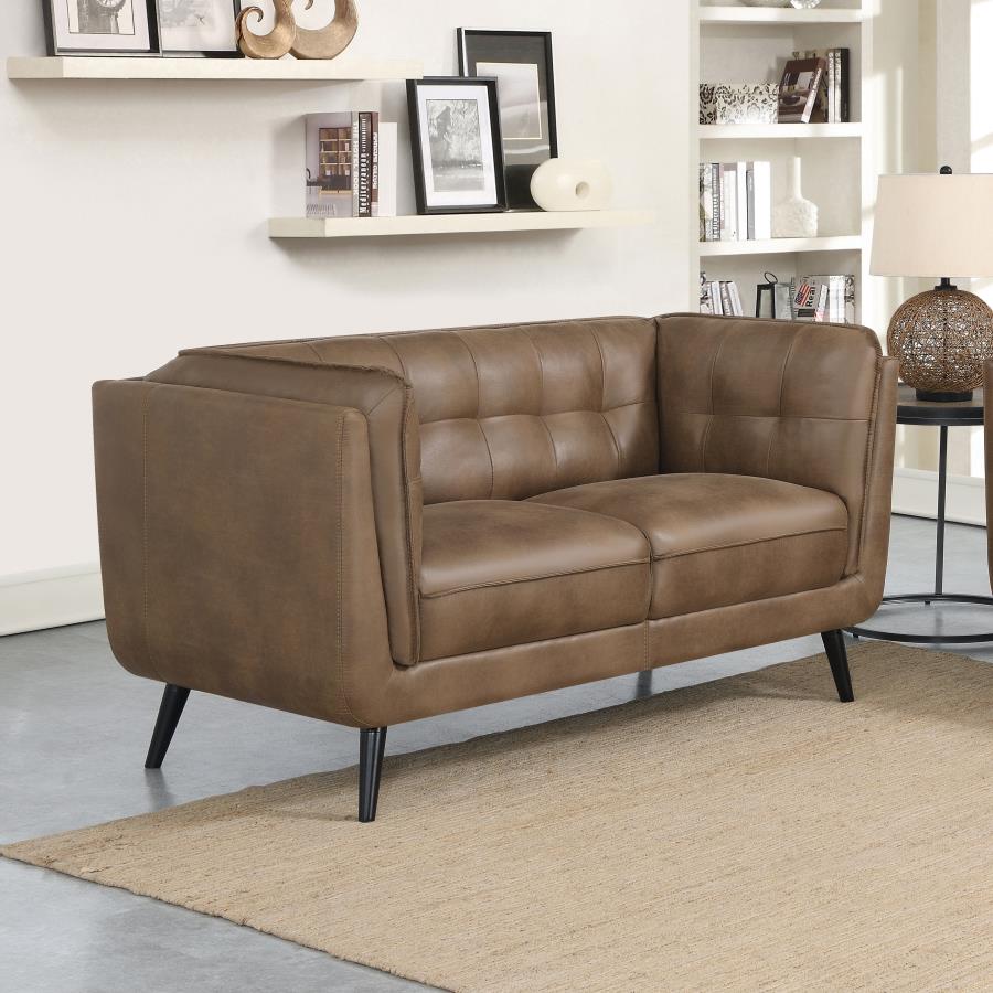 Thatcher Brown Loveseat - furniture place usa