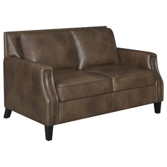 Leaton Brown Loveseat - furniture place usa