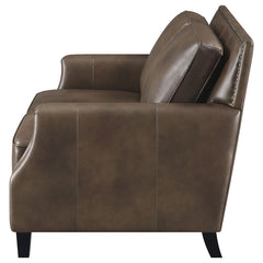 Leaton Brown Loveseat - furniture place usa
