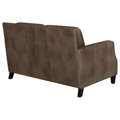 Leaton Brown Loveseat - furniture place usa