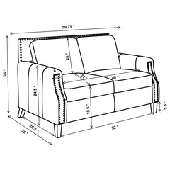Leaton Brown Loveseat - furniture place usa