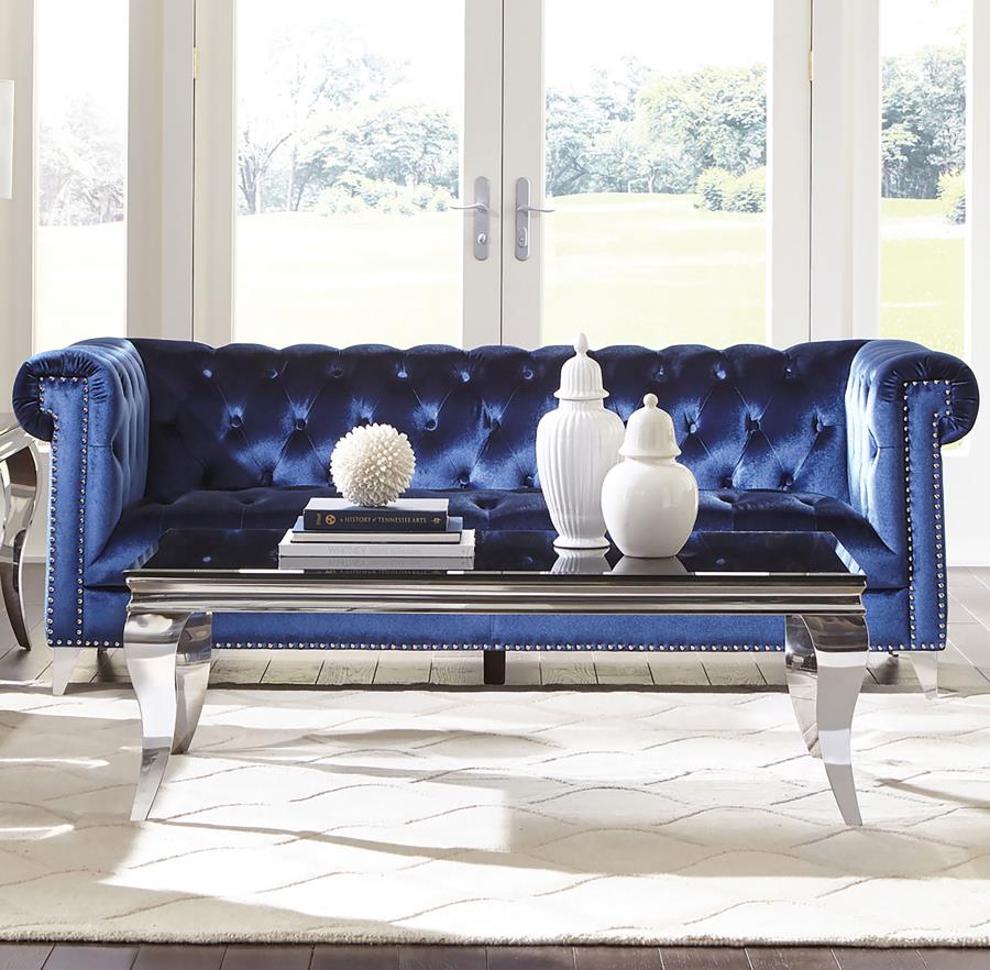 Bleker Blue Sofa - furniture place usa