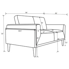 Rilynn Grey Loveseat - furniture place usa