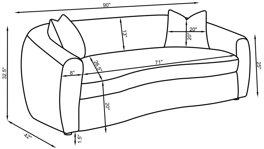 Isabella White 3 Pc Sofa Set - furniture place usa