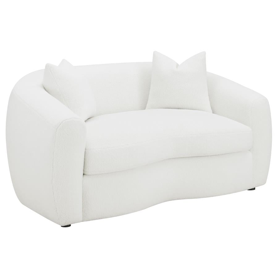 Isabella White Loveseat - furniture place usa