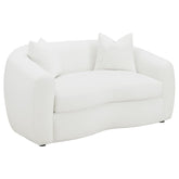Isabella White Loveseat - furniture place usa