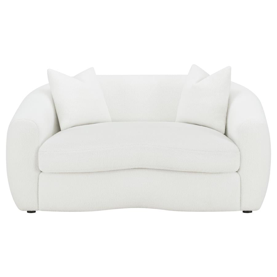Isabella White Loveseat - furniture place usa