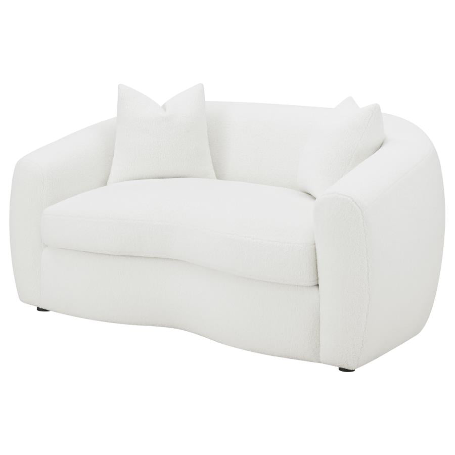 Isabella White Loveseat - furniture place usa