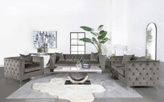 Phoebe Grey Loveseat - furniture place usa