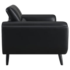 Shania Black Loveseat - furniture place usa