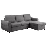 Samantha Grey Sleeper Sectional - furniture place usa
