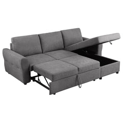 Samantha Grey Sleeper Sectional - furniture place usa
