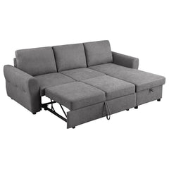 Samantha Grey Sleeper Sectional - furniture place usa