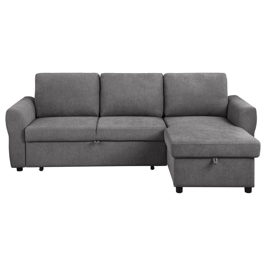 Samantha Grey Sleeper Sectional - furniture place usa