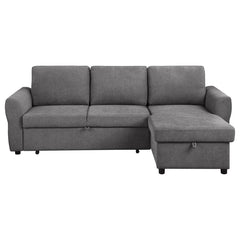 Samantha Grey Sleeper Sectional - furniture place usa