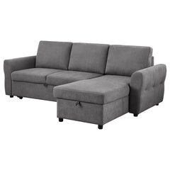 Samantha Grey Sleeper Sectional - furniture place usa