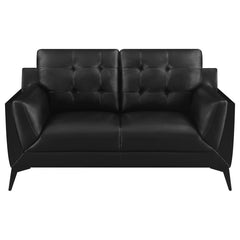 Moira Black Loveseat - furniture place usa