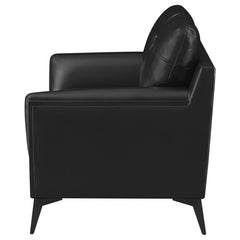 Moira Black Loveseat - furniture place usa