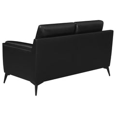 Moira Black Loveseat - furniture place usa