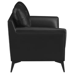 Moira Black Loveseat - furniture place usa