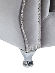 Frostine Silver Loveseat - furniture place usa