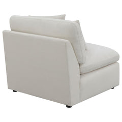 Hobson Ivory Armless Chair - furniture place usa