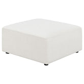 Freddie White Ottoman - furniture place usa