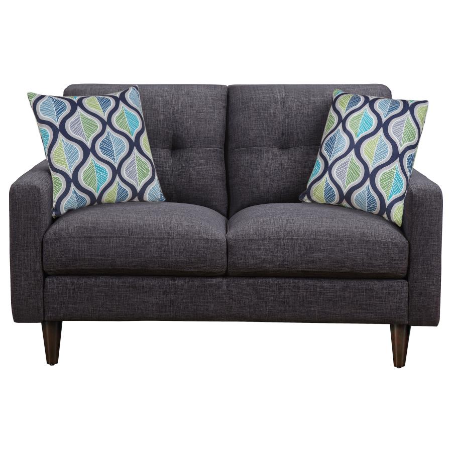 Watsonville Grey Loveseat - furniture place usa
