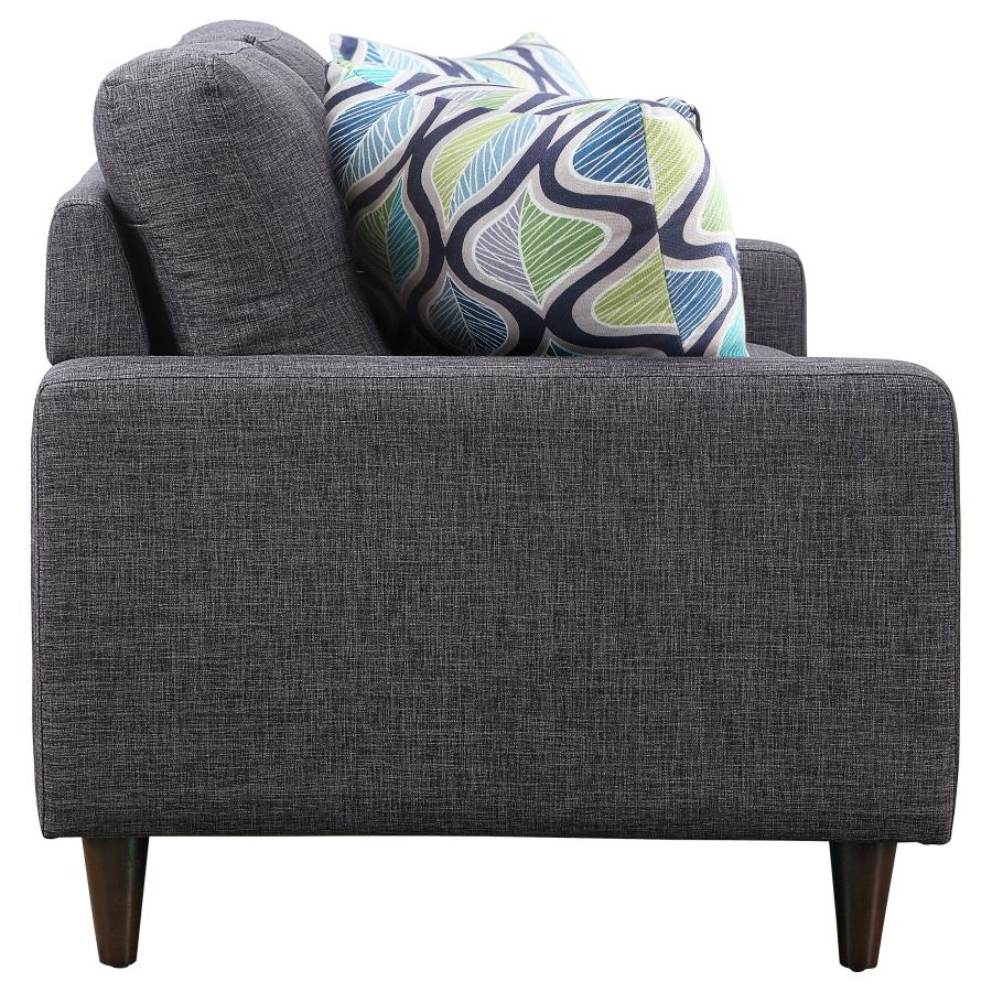 Watsonville Grey Loveseat - furniture place usa