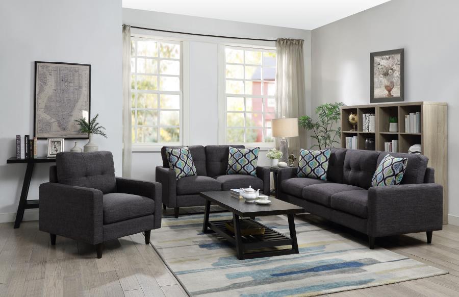 Watsonville Grey Loveseat - furniture place usa