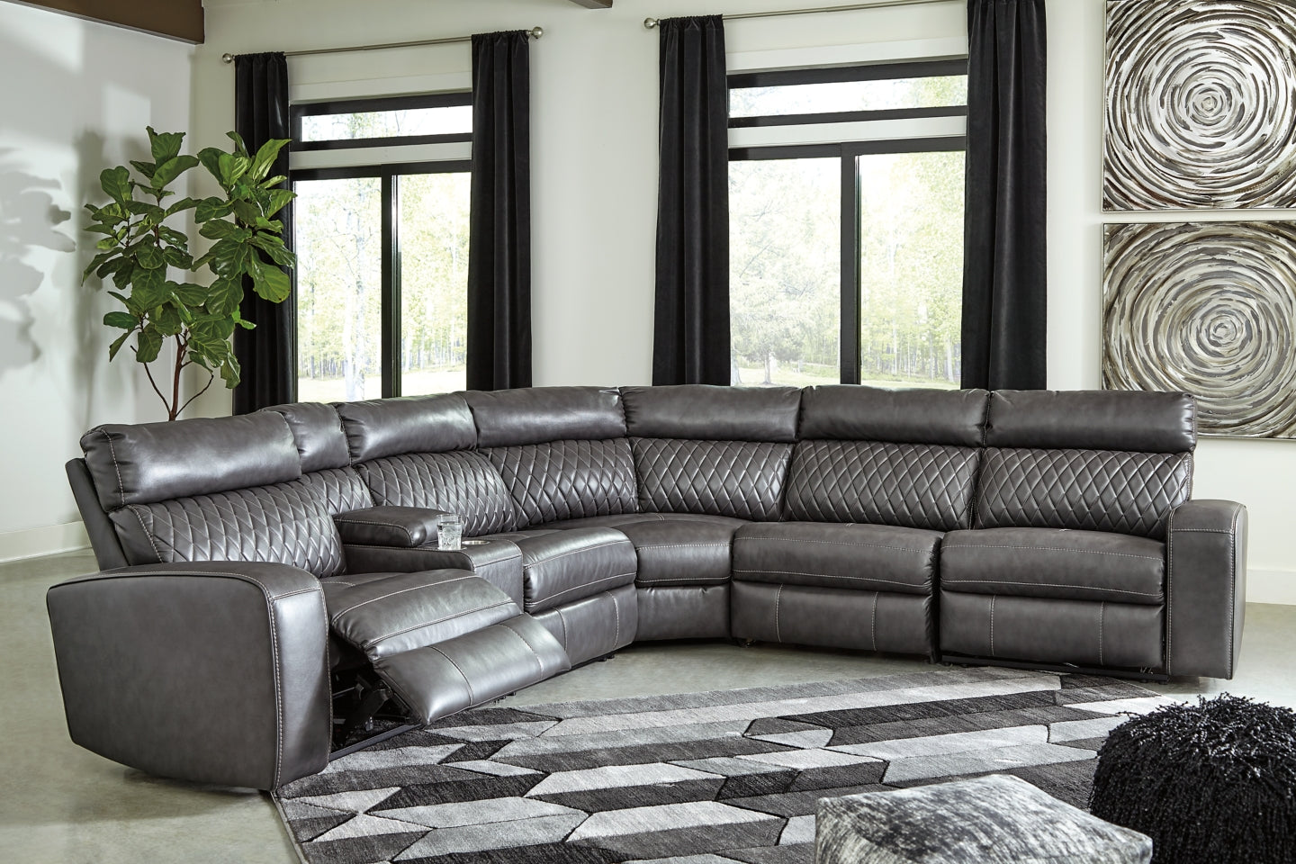 Samperstone 6-Piece Power Reclining Sectional - furniture place usa