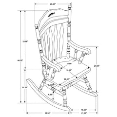 Aylin Brown Rocking Chair - furniture place usa