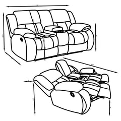 Weissman Grey 3 Pc Motion Sofa Set - furniture place usa