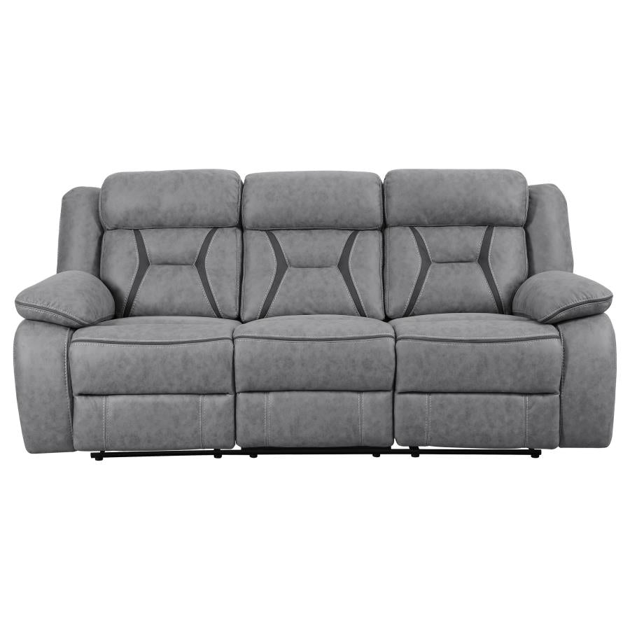 Higgins Grey 2 Pc Motion Sofa Set - furniture place usa