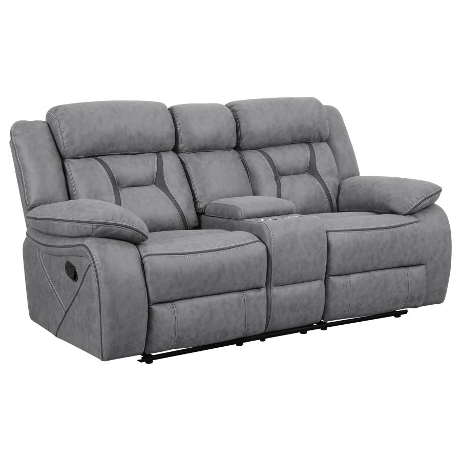 Higgins Grey 2 Pc Motion Sofa Set - furniture place usa