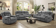 Higgins Grey 3 Pc Motion Sofa Set - furniture place usa