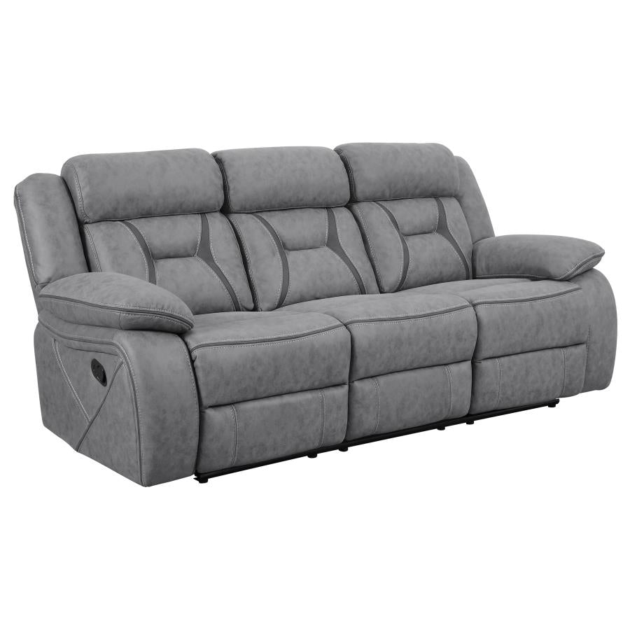 Higgins Grey Motion Sofa - furniture place usa