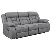 Higgins Grey Motion Sofa - furniture place usa